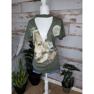 Wolf print top